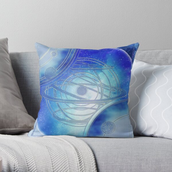Astronomy Deco - Globe Armillaire (bleu) Coussin
