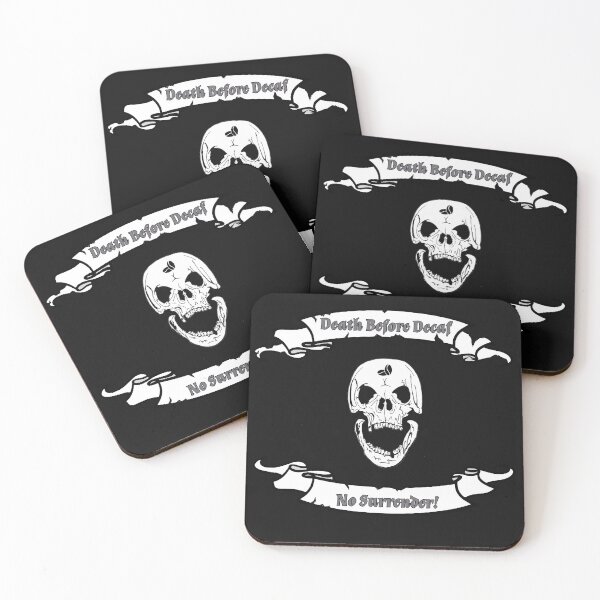 Death Before Decaf No Surrender! Coasters (Set of 4)