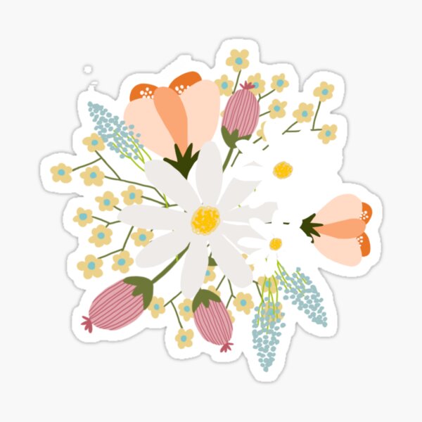 Pretty white bouquette Sticker