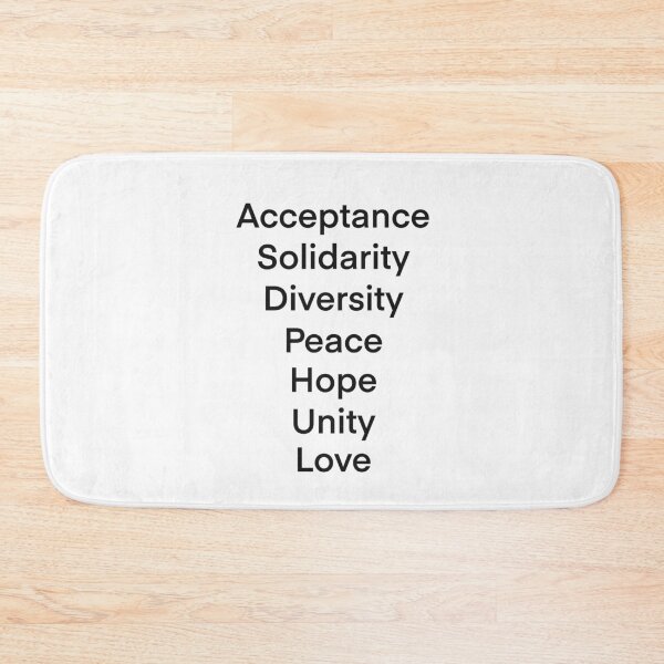 Item preview, Acceptance, Solidarity, Diversity, Peace, Hope, Unity, Love Quote designed and sold by Zentropik.