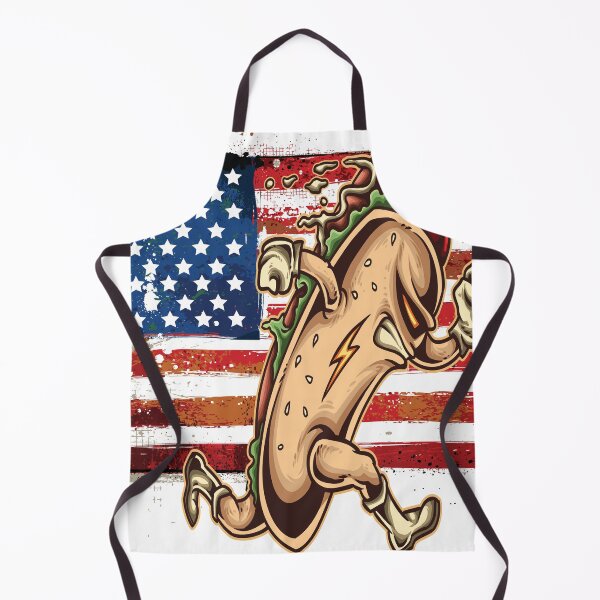 Item preview, USA American Flag Hot Dog Hero Foodie Superhero designed and sold by ProjectX23.