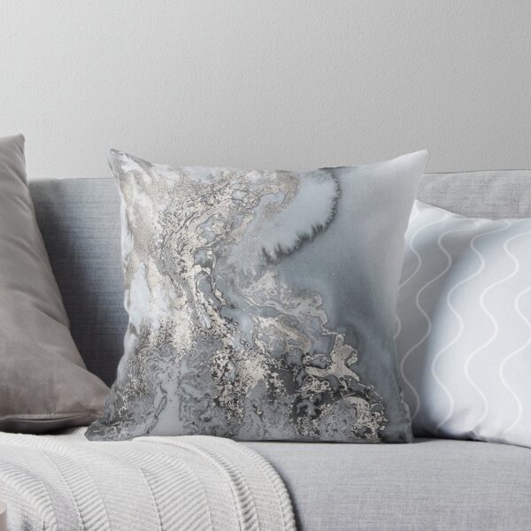Item preview, gray silver snow marble print designed and sold by HadeeeeL.