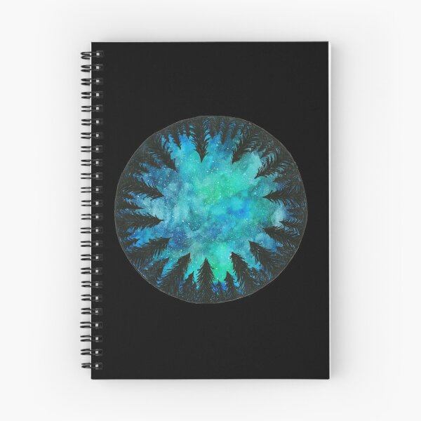 Item preview, Watercolor Forest Galaxy / Circle / Night Sky / Galaxy / Stars / Sticker Sticker / Dark designed and sold by AnnaWander.