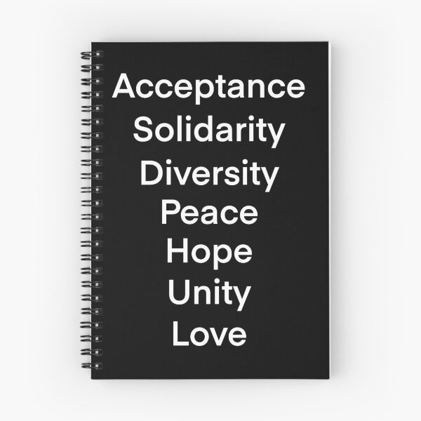 Item preview, Acceptance, Solidarity, Diversity, Peace, Hope, Unity, Love Quote designed and sold by Zentropik.