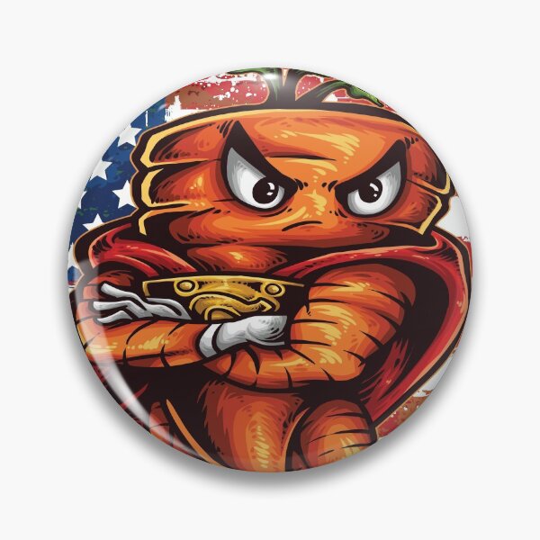 Artikelvorschau, USA amerikanische Flagge Angry Carrot Foodietoon SuperHero entworfen und verkauft von ProjectX23.