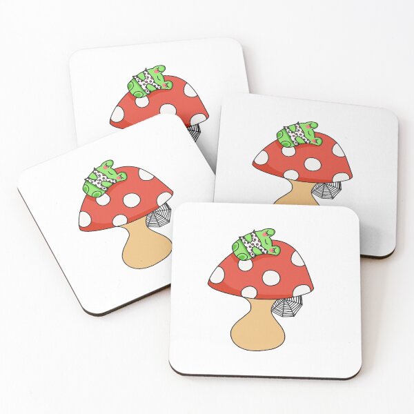 Item preview, Mini frog on a mushroom designed and sold by Jasisart.
