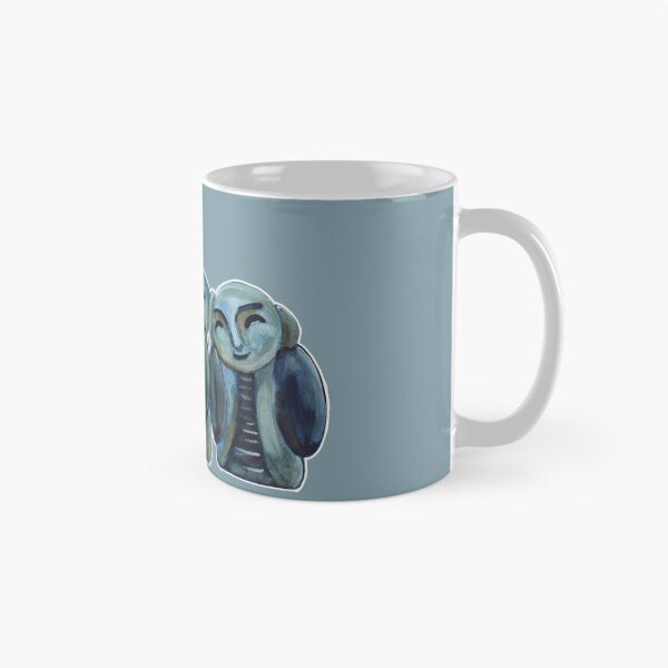 Item preview, Watercolor - Hear, see, speak no evil (Blue-grey version) designed and sold by Karolien Kenis.