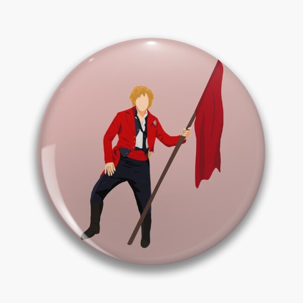 Item preview, Enjolras at the Barricade holding a Red Flag designed and sold by byebyesally.