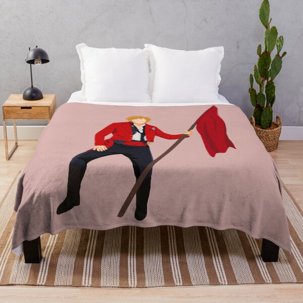 Item preview, Enjolras at the Barricade holding a Red Flag designed and sold by byebyesally.