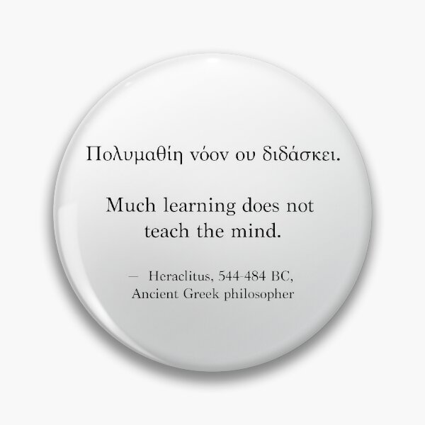 Item preview, Ancient Greek Quote - Much learning does not teach the mind designed and sold by LuludiLemoni.