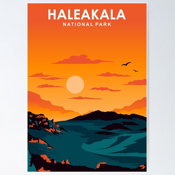 Item preview, Haleakala national park hawaii travel poster designed and sold by Stadify.