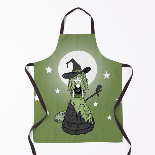 Item preview, Full Moon Green Cheeky Witch® designed and sold by cheekywitch.