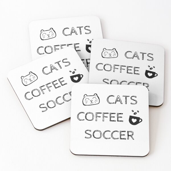 Item preview, Cats. Coffee. Soccer designed and sold by TheGreenGoat.