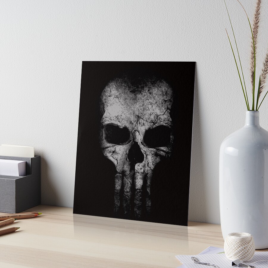 Vintage Pastel Punisher Skull