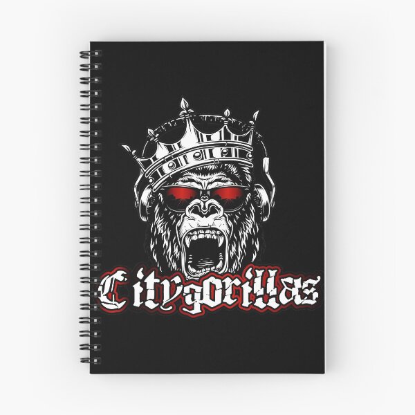 Item preview, City gorilla with crown, headphones and red sunglasses designed and sold by froggy-stylecom.