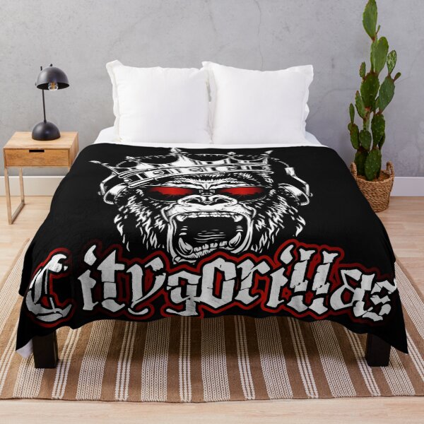 Item preview, City gorilla with crown, headphones and red sunglasses designed and sold by froggy-stylecom.