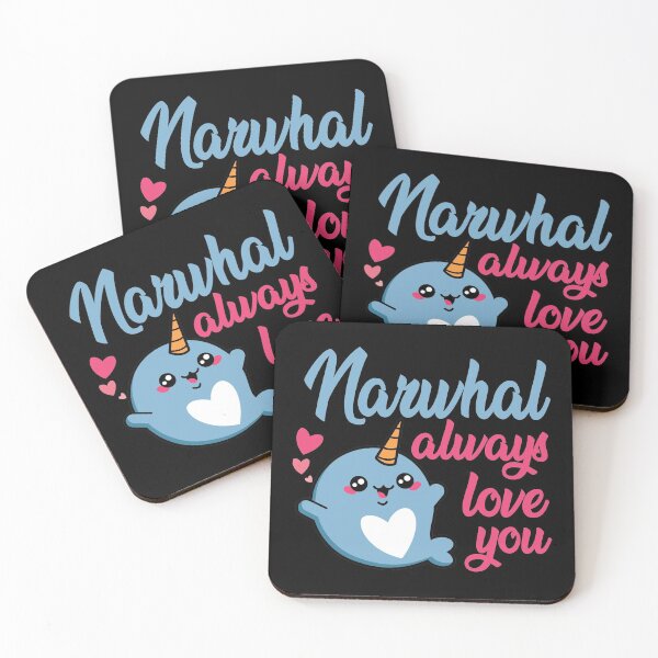 Item preview, narwhal always love you funny pun valentines day designed and sold by happinestSHOP.