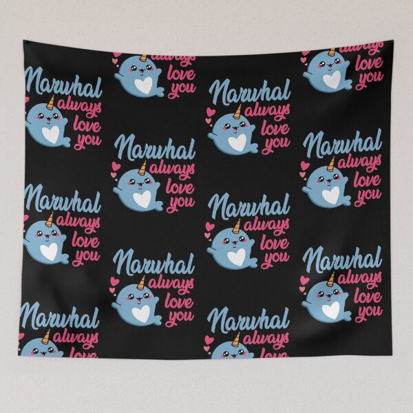 Item preview, narwhal always love you funny pun valentines day designed and sold by happinestSHOP.