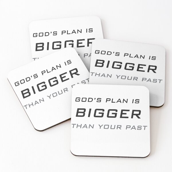 Item preview, God's plan is bigger than your past, Positif Quote, Motivation. designed and sold by Be-Minimalist.
