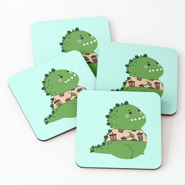 Item preview, Cute green boba dinosaur designed and sold by itzzRebecca.
