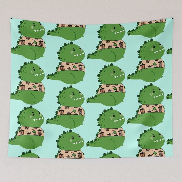 Item preview, Cute green boba dinosaur designed and sold by itzzRebecca.
