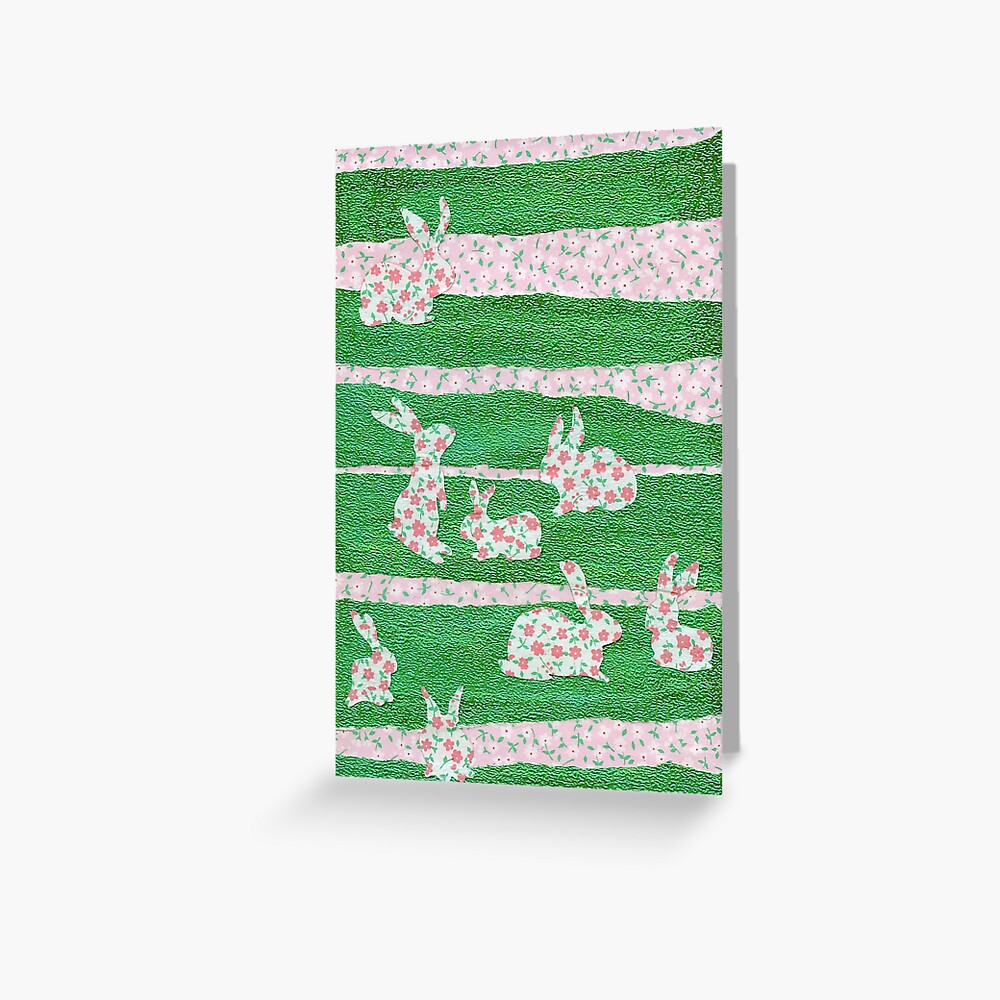Bunnies in the Clover Greeting Card