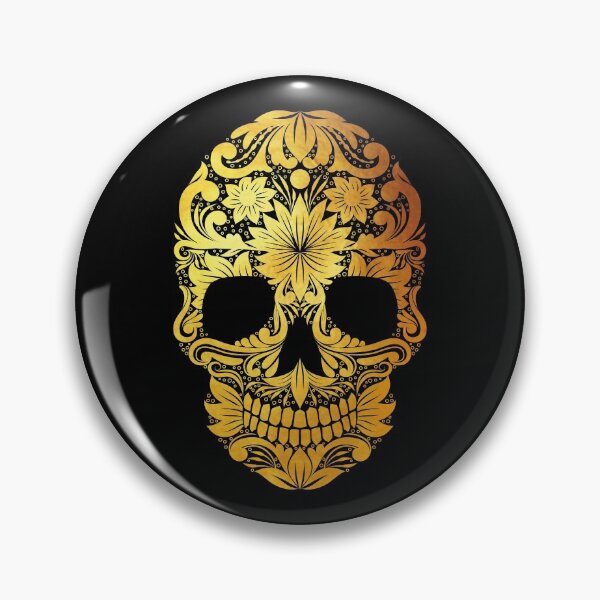 Item preview, Gold Death Skull designed and sold by LaBeauteEtMoi.