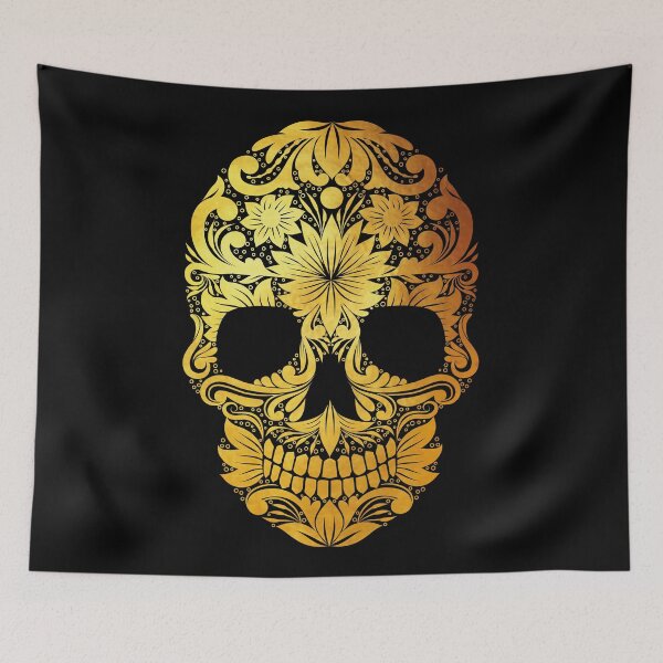 Item preview, Gold Death Skull designed and sold by LaBeauteEtMoi.