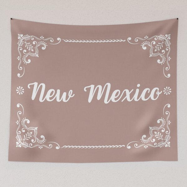 Item preview, New Mexico - Monogram Boho Style (Pastel Pink) designed and sold by CityCollection.