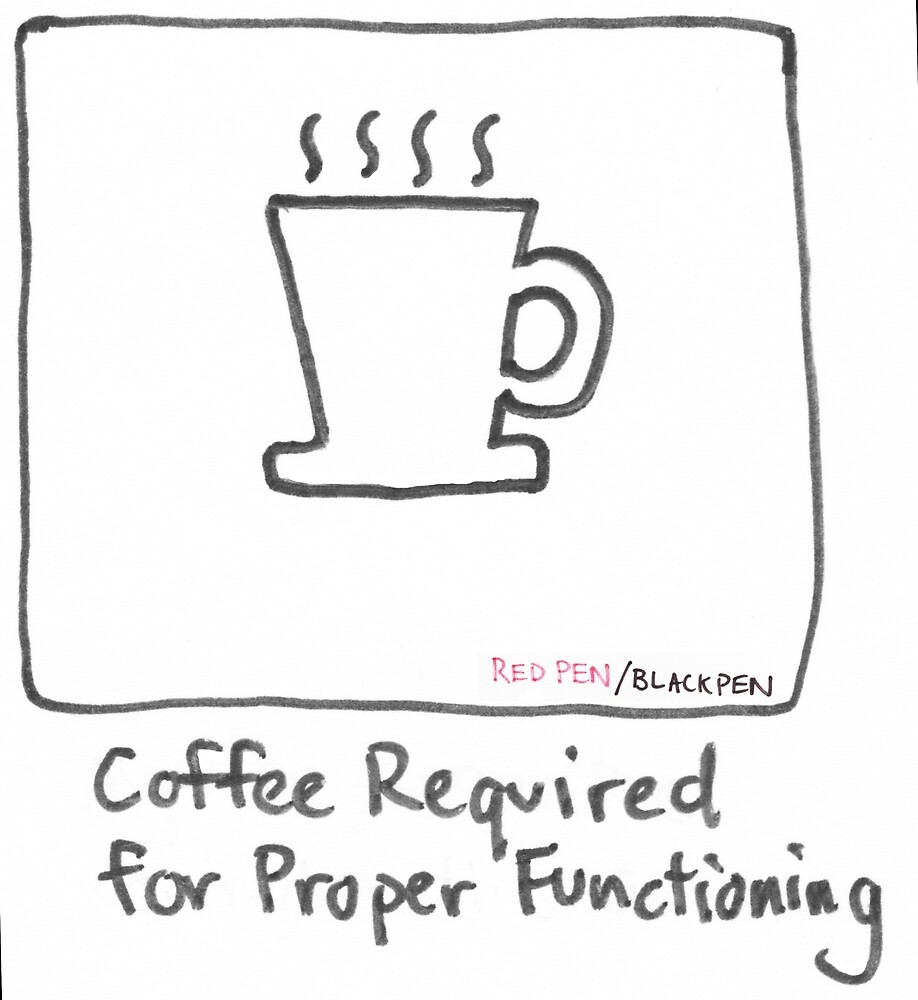 "Coffee required" by redpenblackpen | Redbubble