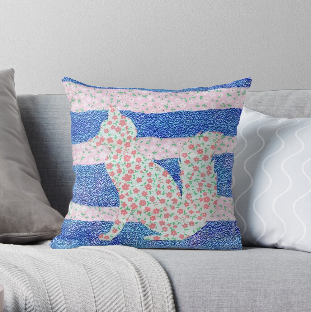 Fox in the Clover Throw Pillow