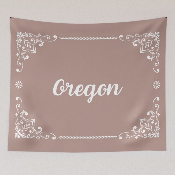 Artikelvorschau, Oregon - Monogramm Boho-Stil (Pastellrosa) entworfen und verkauft von CityCollection.