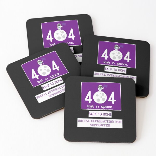 Item preview,  Social interaction not supported purple flag 404 end of universe go home,sticker designed and sold by amy greaves.