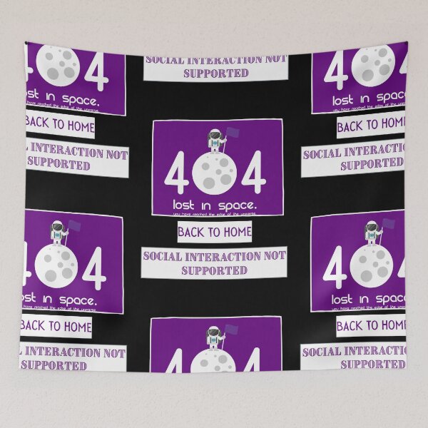 Item preview,  Social interaction not supported purple flag 404 end of universe go home,sticker designed and sold by amy greaves.