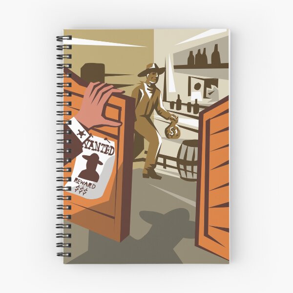 Item preview, Cowboy Robber Stealing Saloon Poster designed and sold by patrimonio.
