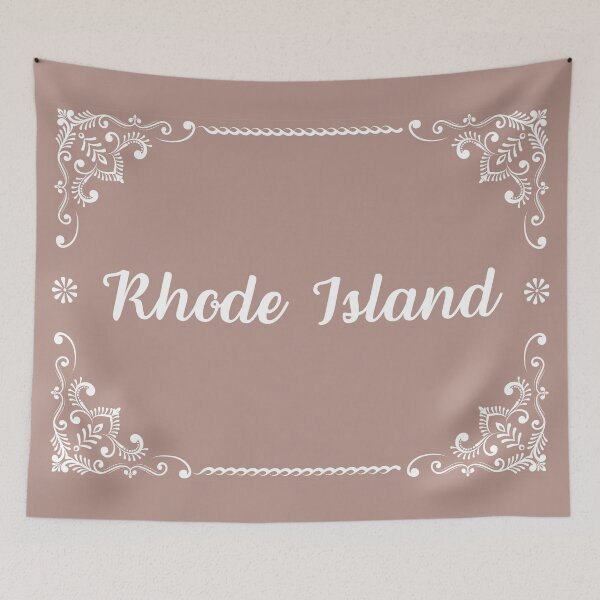 Item preview, Rhode Island - Monogram Boho Style (Pastel Pink) designed and sold by CityCollection.