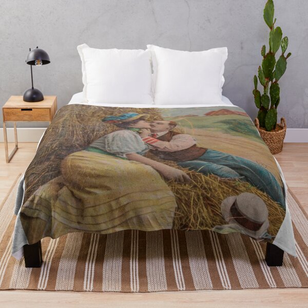 Item preview, Vintage romance in haystack designed and sold by Photopat.
