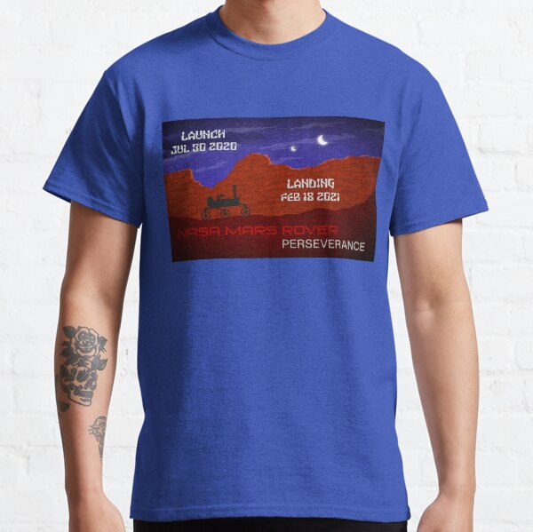 Item preview, NASA Mars Perseverance rover launch landing dates designed and sold by SolidEarthArt.