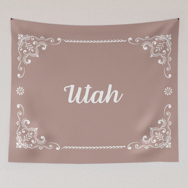 Item preview, Utah - Monogram Boho Style (Pastel Pink) designed and sold by CityCollection.