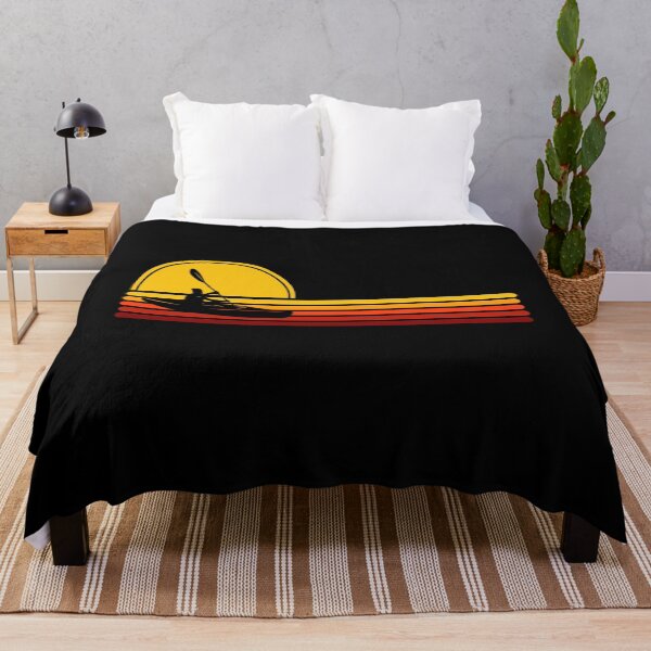Item preview, Woman Kayaker - Yellow Sunset Stripes designed and sold by HeatherPore.