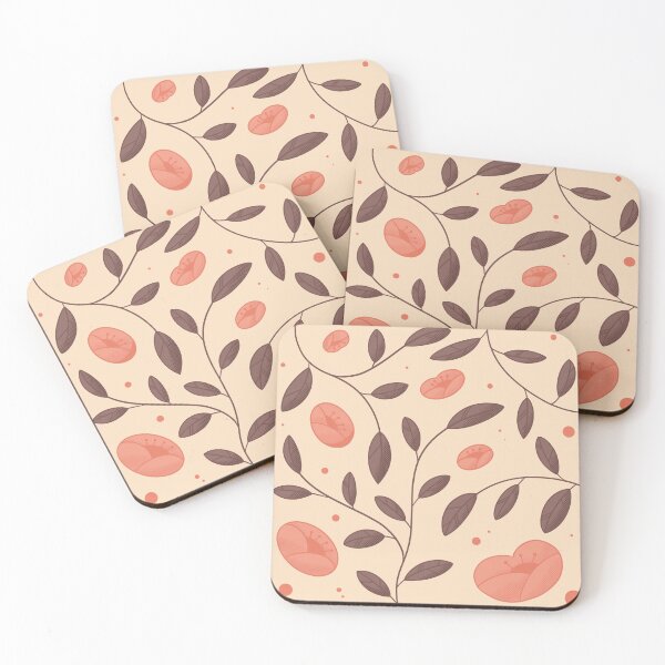 Item preview, Rose pattern with borwn creative leaves designed and sold by truffleivy.