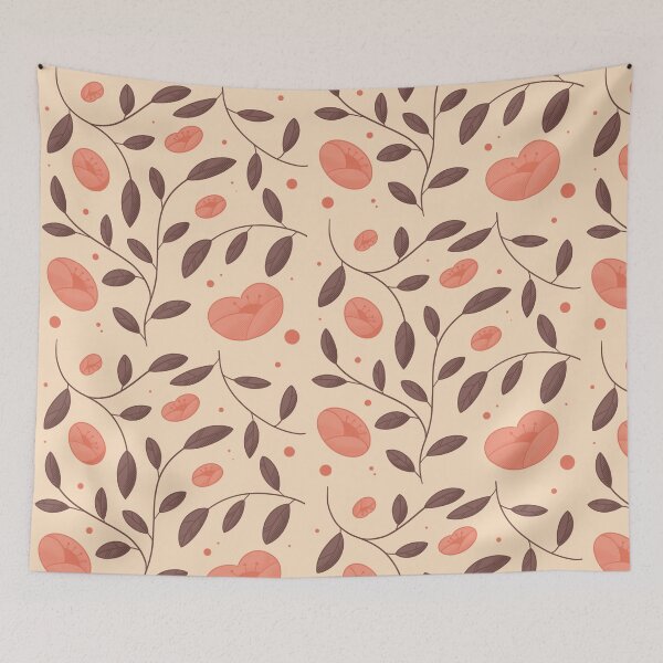 Item preview, Rose pattern with borwn creative leaves designed and sold by truffleivy.