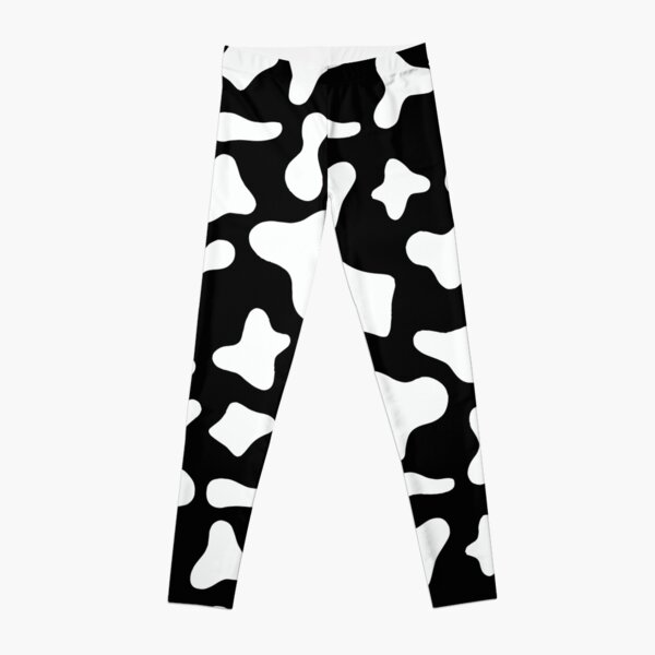 Cow Print Black and White Leggings