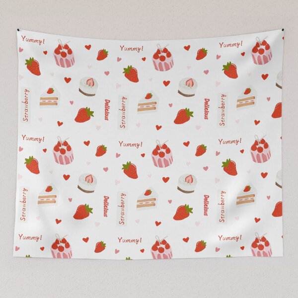 Item preview, Strawberry Cake Stickers designed and sold by Zezeye.