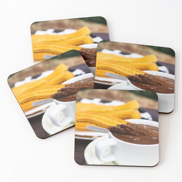 Item preview, Churros and hot chocolate in Spanish cafe designed and sold by Rrrainbow.