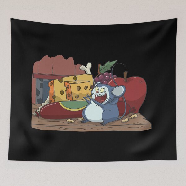 Item preview, Mouse with cheese in winter cabin designed and sold by Monkey Ful.