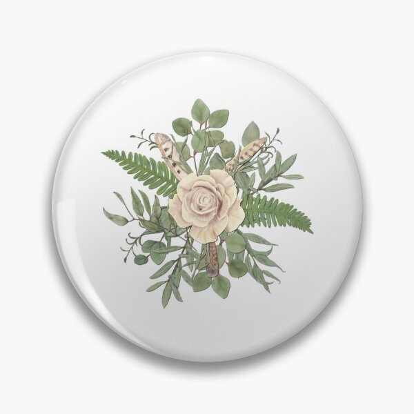 Item preview, Green Bouquet with Rose and Feathers designed and sold by Pavnud.
