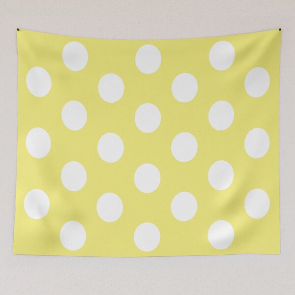 Item preview, Large WHITE and YELLOW POLKA DOTS designed and sold by RachelMacht.