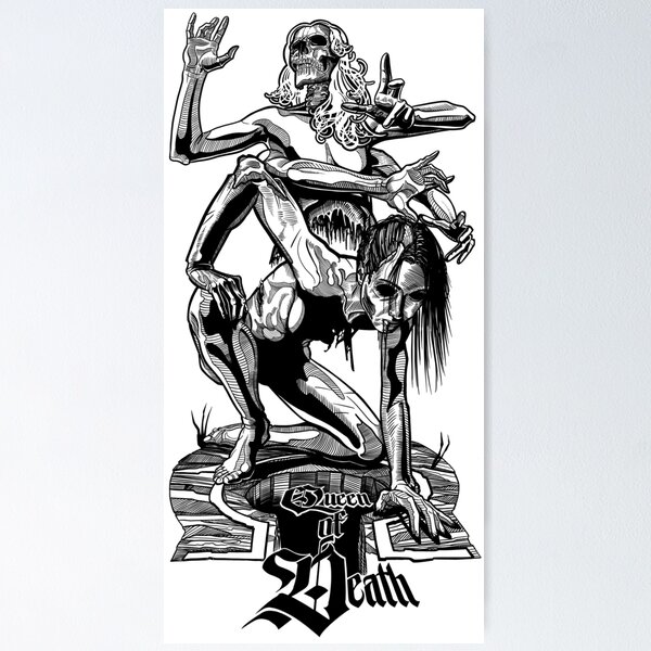 Item preview, Queen of Death designed and sold by GallonTattoo.