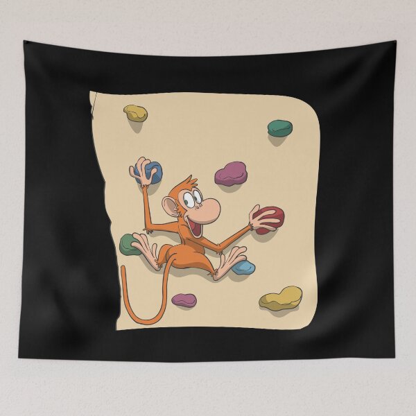 Item preview, Monkey climbing the boulder wall designed and sold by Monkey Ful.